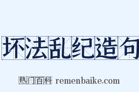 坏法乱纪造句是什么意思的图片